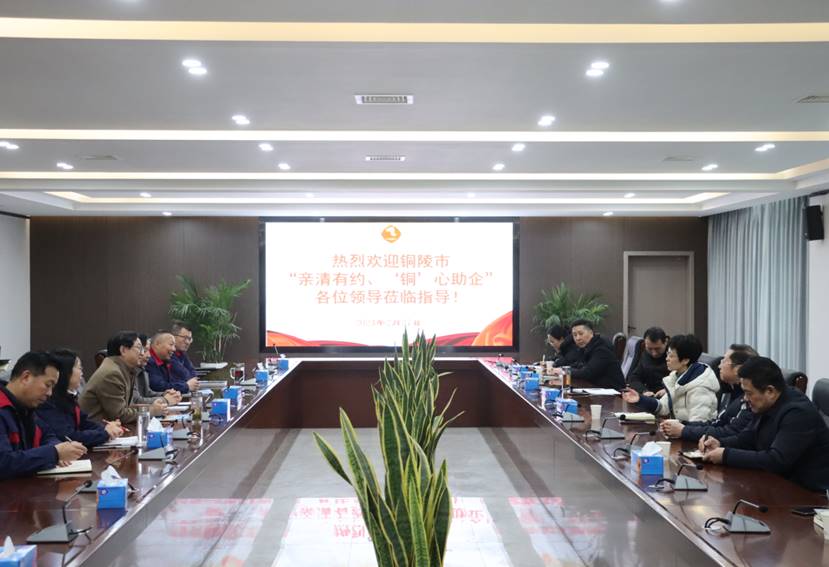 楊文萍到公司開展“親清有約、‘銅’心助企”走訪調研